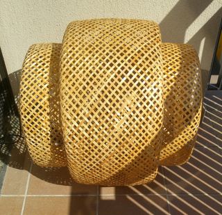 Lámpara techo de bambú Ikea SINNERLIG 50cm