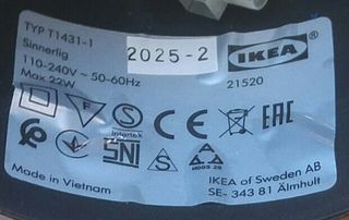 Lámpara techo de bambú Ikea SINNERLIG 50cm