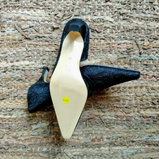 Zapatos de fiesta negros con purpurina. T38