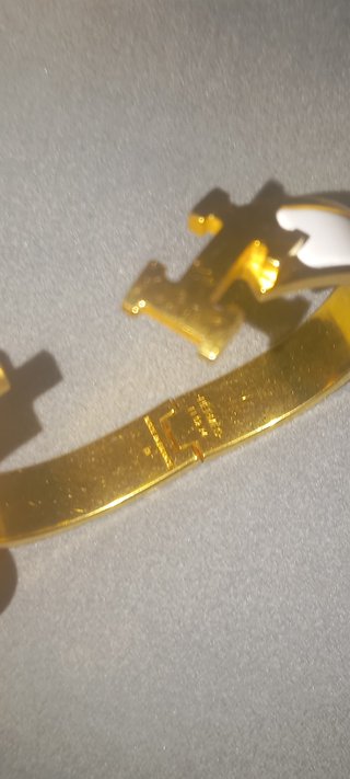 Pulsera Hermes Click H chapada en oro