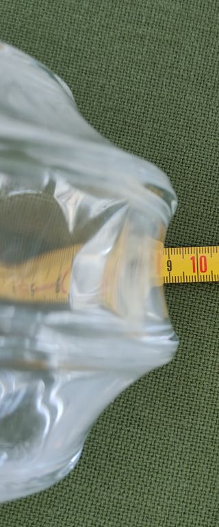 Corba vaso porta fiori in cristallo pesante molato