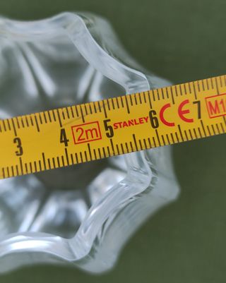 Corba vaso porta fiori in cristallo pesante molato