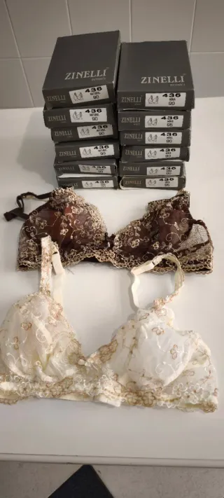 Lote 12 Sujetadores Zinelli Talla 90B Nuevos
