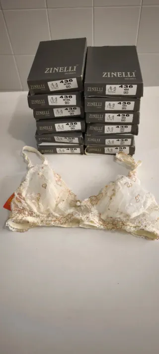 Lote 12 Sujetadores Zinelli Talla 90B Nuevos