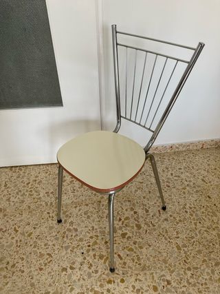 Silla cocina antigua metálica