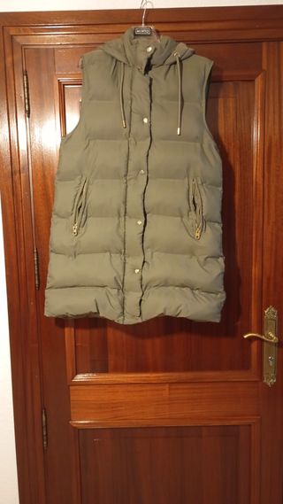 Chaleco acolchado verde mujer