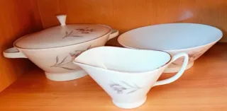 Vajilla Porcelana Bidasoa Borde Oro Vintage 60's