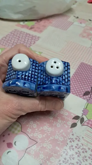 Sale e Pepe Porcellana Inglese Blu e Bianco