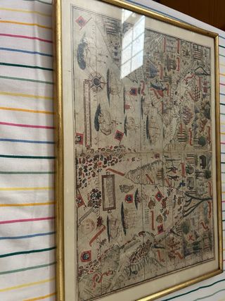 Cuadro antiguo mapa histórico