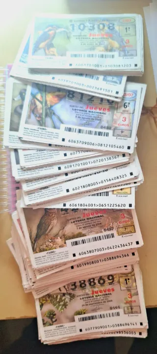 Lotería Nacional Décimos Fauna primera 156 decimos