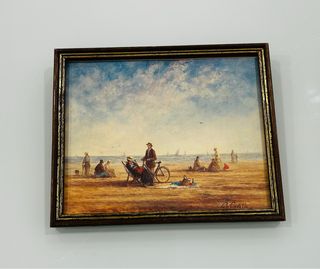 Cuadro antiguo playa G. Cavalla