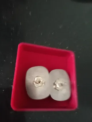 Pendientes Baquelita y Plata Beige