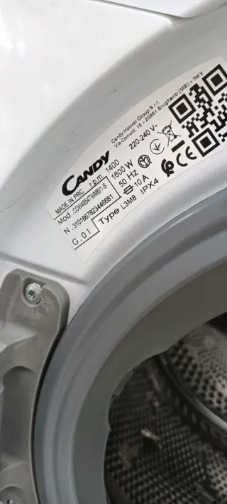 Lavadora con secadora Candy 8 KG .5 kg  1400 rpm