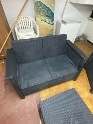 Conjunto Muebles Exterior Resina antracita