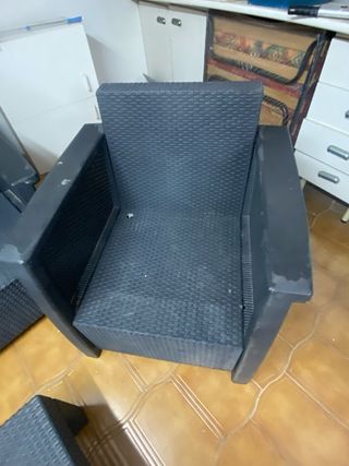 Conjunto Muebles Exterior Resina antracita