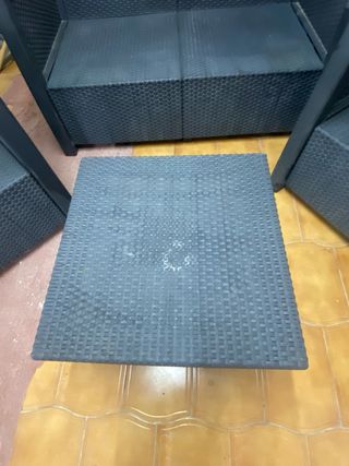 Conjunto Muebles Exterior Resina antracita