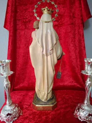 Virgen del carmen olot y candelabros