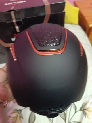Casco Hípica Tattini Negro Glitter Rose Gold