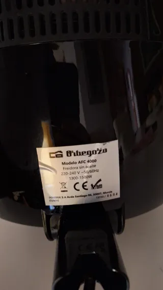Orbegozo FDR 65 Freidora de Aire 4L 1500W