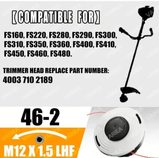 2 Cabeças de Corte Fio Nylon C46-2 Automático
