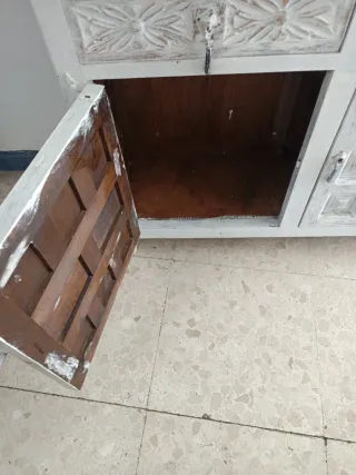 Mueble de entrada blanco madera