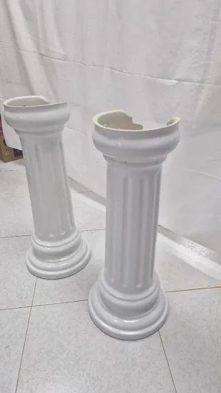 Pedestales de Porcelana Blancos (2 unidades)