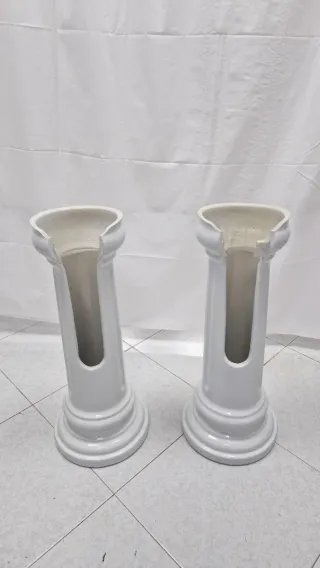 Pedestales de Porcelana Blancos (2 unidades)