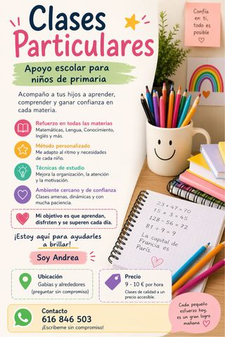 CLASES PARTICULARES NIÑOS PRIMARIA Y ESO