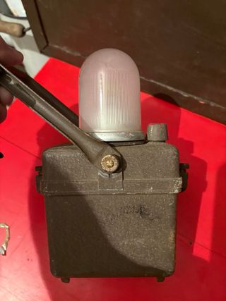 Farol vintage metal y cristal