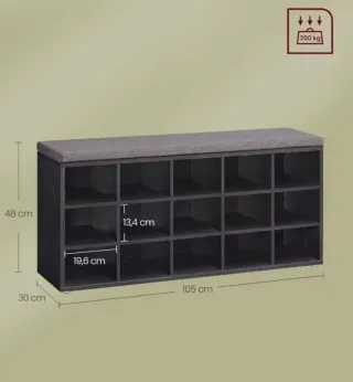 Banco recibidor con almacenaje y asiento