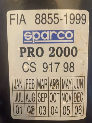 Silla de carreras Sparco Pro2000 roja