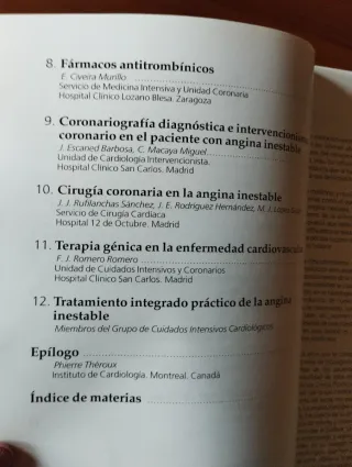 Libro de medicina angina inestable