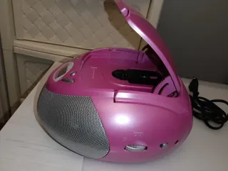 Radio CD Portátil Rosa