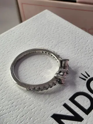 Anillo Pandora Lazo Rosa Plata S925