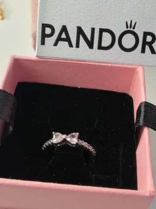 Anillo Pandora Lazo Rosa Plata S925