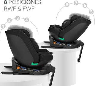 KikkaBoo Silla Coche Bebe Grupo 0 1 2 3 ISOFIX