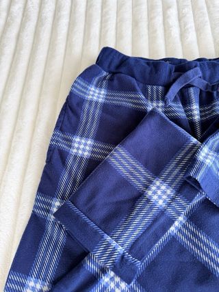 Pantalón pijama cuadros azul talla S