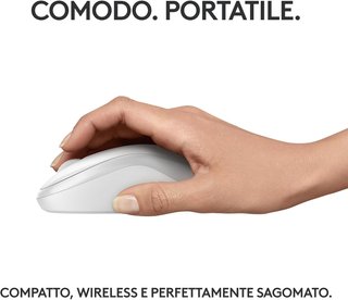 Logitech M240 Silenzioso Bluetooth Mouse bianco
