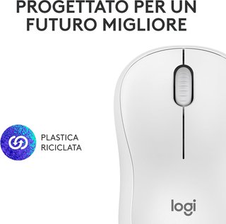 Logitech M240 Silenzioso Bluetooth Mouse bianco