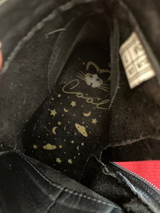 Botines negros tachuelas y hebillas
