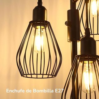 Lampada da Terra LED Vintage Nera