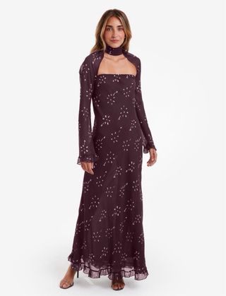 Vestido largo estampado floral