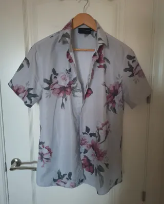 Camisa Manga Corta Floral Talla L