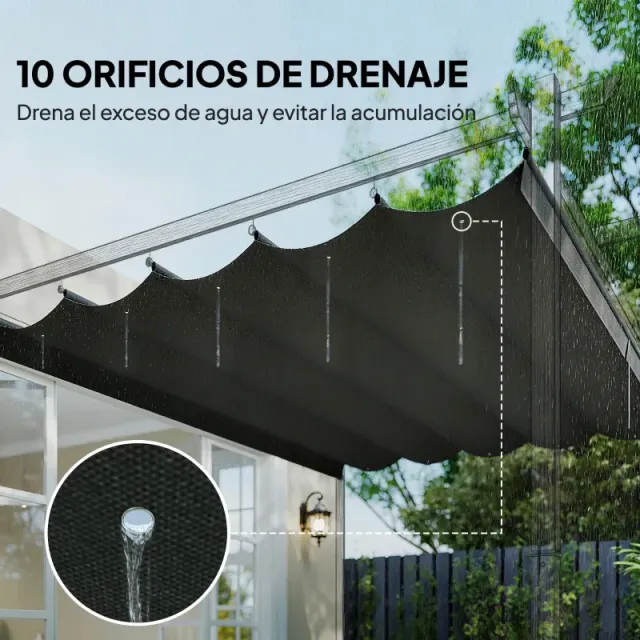 Tettoia Retrattile per Pergola 2,5x2,55m