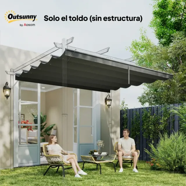 Tettoia Retrattile per Pergola 2,5x2,55m