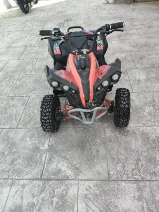 2 Mini Moto Motocross Verde y Quad rojo
