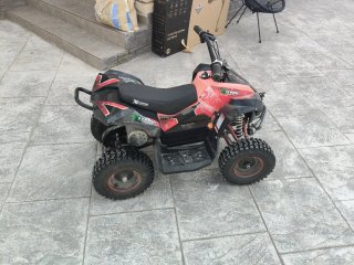 2 Mini Moto Motocross Verde y Quad rojo