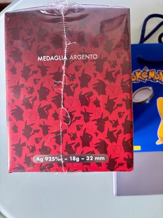 Medaglia Pokemon Argento Pikachu Poste Italiane