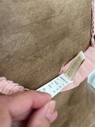 Conjunto lencería encaje rosa