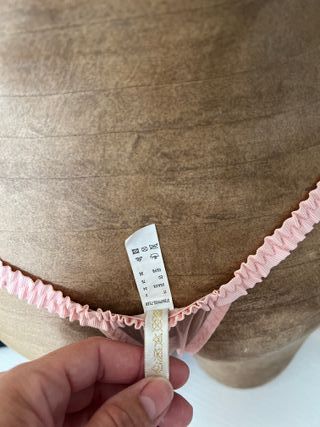 Conjunto lencería encaje rosa